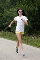 Young woman jogging