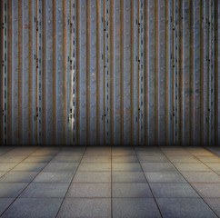 old metallic interior