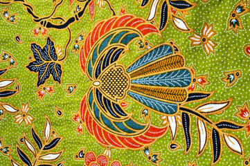 green batik pattern