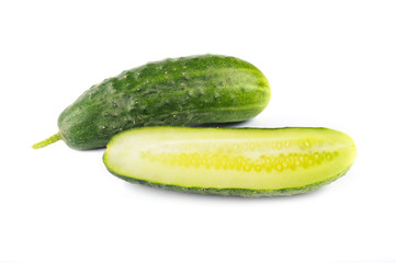 fresh green cucumbers