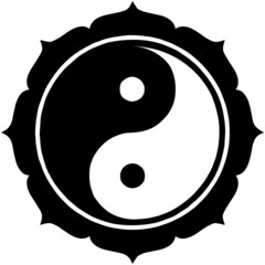 Lotus Yin Yang Sign