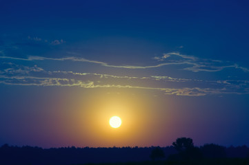 Fototapeta premium Sunset in clouds