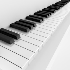 Naklejka premium black and white keys of musical instrument
