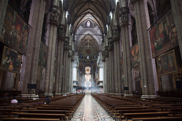 Fototapeta premium Interior View of Milan Cathedral