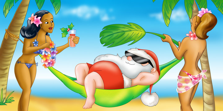 Babbo Natale in vacanza alle Hawaii