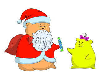 Santa Claus and girl