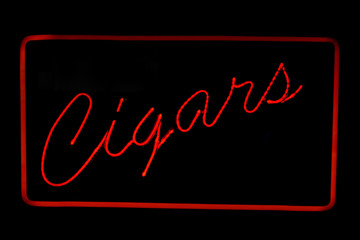 Cigars neon sign
