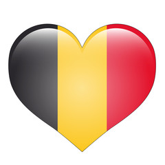 Fototapeta premium Herz Flagge - Belgien
