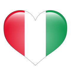 Herz Flagge - Italien