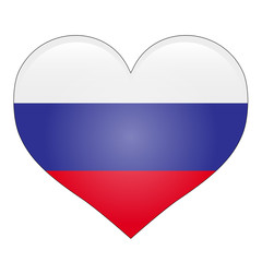 Fototapeta premium Herz Flagge - Russland