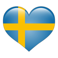 Obraz premium Herz Flagge - Schweden