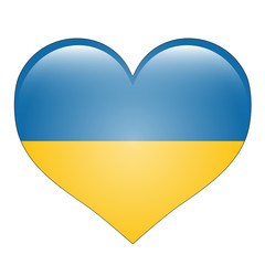 Herz Flagge - Ukraine