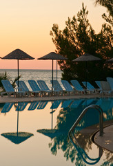 Swimming Pool At Dusk