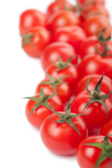 ripe tomatoes background isolated