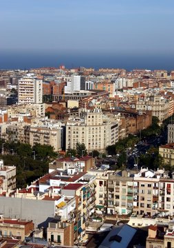 vue panoramique sur Barcelone, Espagne
