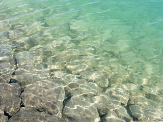 clear mountain lake border