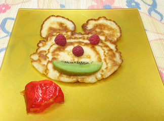 sweet pancake animal face