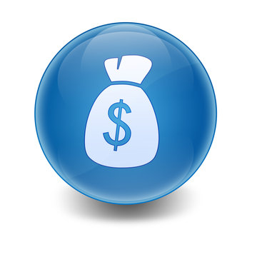 Esfera brillante icono ganar dinero