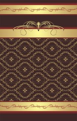 Decorative background with ornament for wrapping. Vector