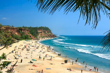 Fotobehang Main beach in Varkala, Kerala © Aleksandar Todorovic