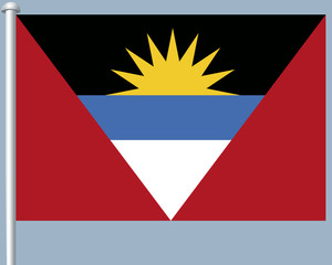 Flaggenserie-Karibik-Antigua und Barbuda