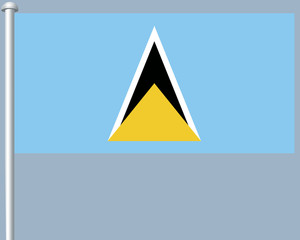 Flaggenserie-Karibik-Saint_Lucia