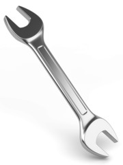 Clé plate sur fond blanc 1