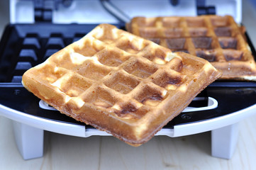 Frisch gebackene Waffeln