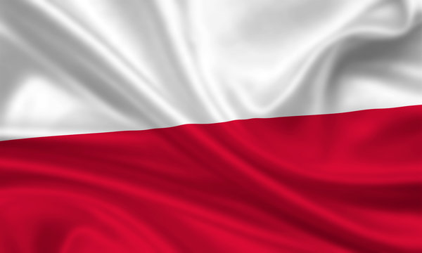 Fototapeta Flag of Poland Polen Fahne Flagge