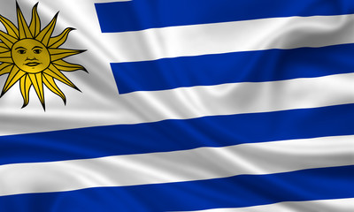Fototapeta premium Flag of Uruguay Fahne Flagge
