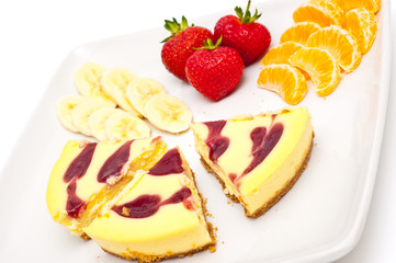 cheesecakes and fruit