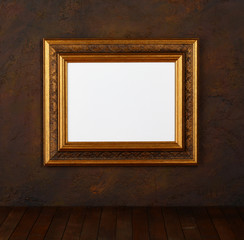 old  frames over the grunge wall background