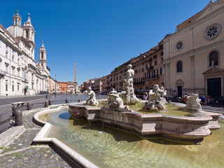 Fototapeta na wymiar Piazza Navona, Fontanna Moor, 1654, Rzym