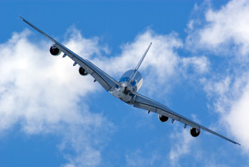 Farnborough Airshow 2010 - Airbus A380 in flight 6 - obrazy, fototapety, plakaty