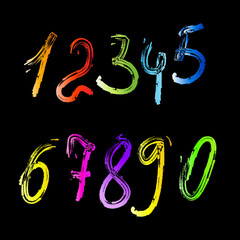 Vector colored numerals