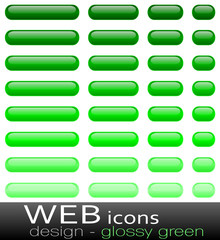 webicon vectorset - glossy green