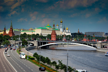 Vue sur le Kremlin à Moscou - obrazy, fototapety, plakaty