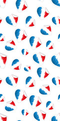 Fototapeta na wymiar Heart stickers - France pattern