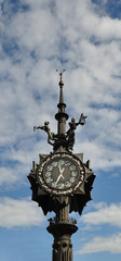 Fototapeta na wymiar Clock with Arabic ligature in Kazan city, Russia