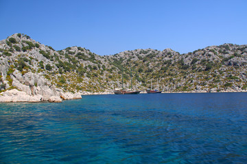 Fototapeta premium Rock and sea in Turkey
