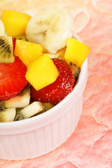 Fresh fruit salad close-up