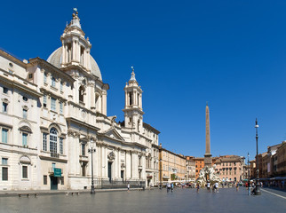 Obraz na płótnie Canvas Piazza Navona, chiesa di Sant'Agnese, Roma