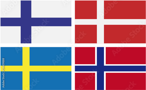 Skandinavische Flaggen