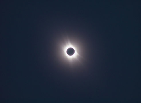 Solar Eclipse, total phase. As it seen with binoculars.