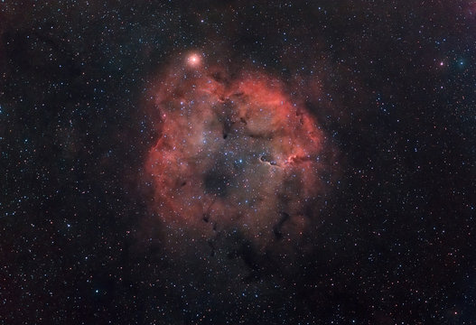 Hydrogen Nebula IC-1396. Mu Cephei red supergiant star.