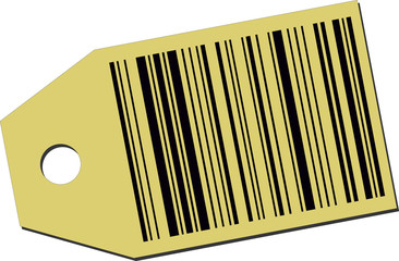 price tag with a barcode