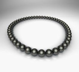 necklace out of black pearls
