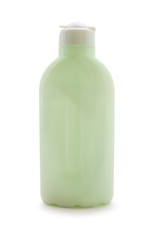 light  green bottle isolated on a white background