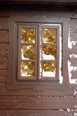 Window with christmas tree