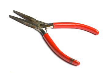 Flat pliers isolated on white